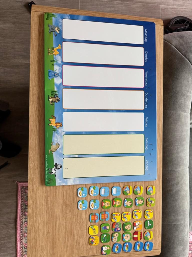 Kinderplanbord met magneten - Dagplanner, Ophalen, Gebruikt, Ontdekken