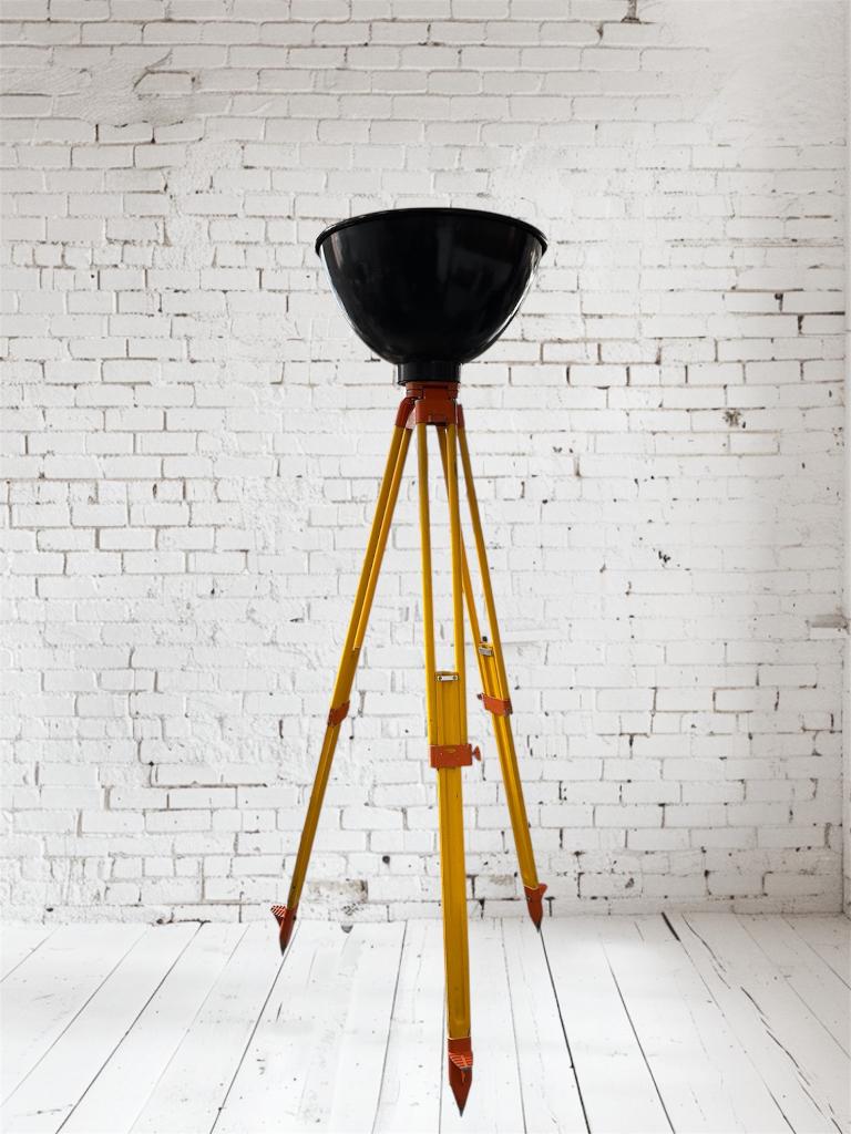 SALE: vintage, industriële tripod vloerlamp, staande lamp, Ophalen