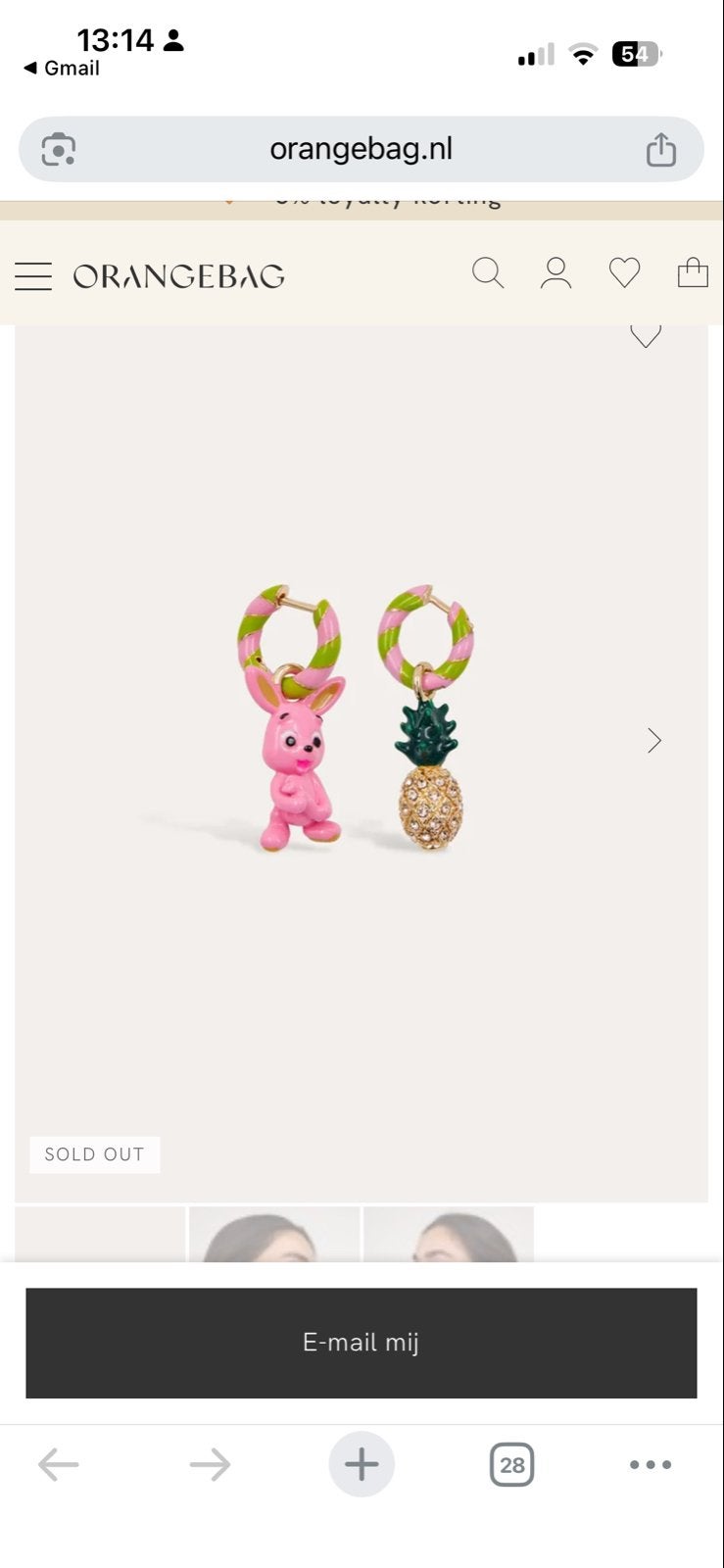 Gezocht: Essentiel Antwerp Oorbellen (Konijn & Ananas), Sieraden, Tassen en Uiterlijk, Overige materialen, Hangers, Verzenden