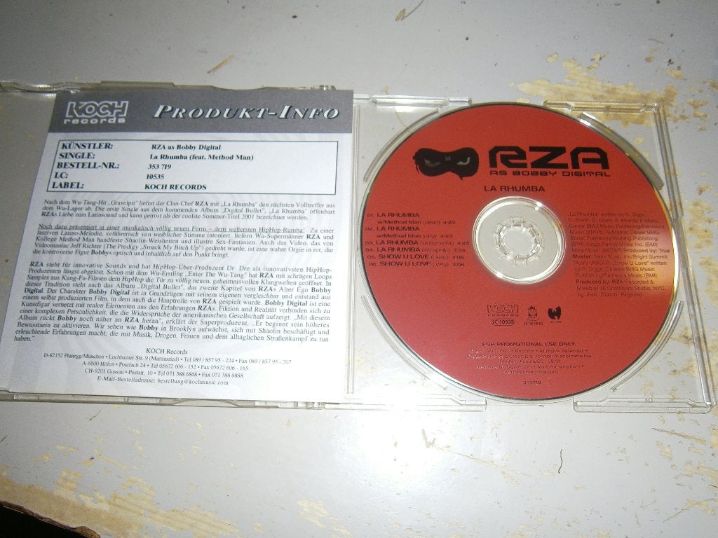 RZA – La Rhumba Promo CD (2001) Wu‑Tang Collectors Item, Ophalen, Inclusief doosje, Zo goed als nieuw, Hiphop en Rap