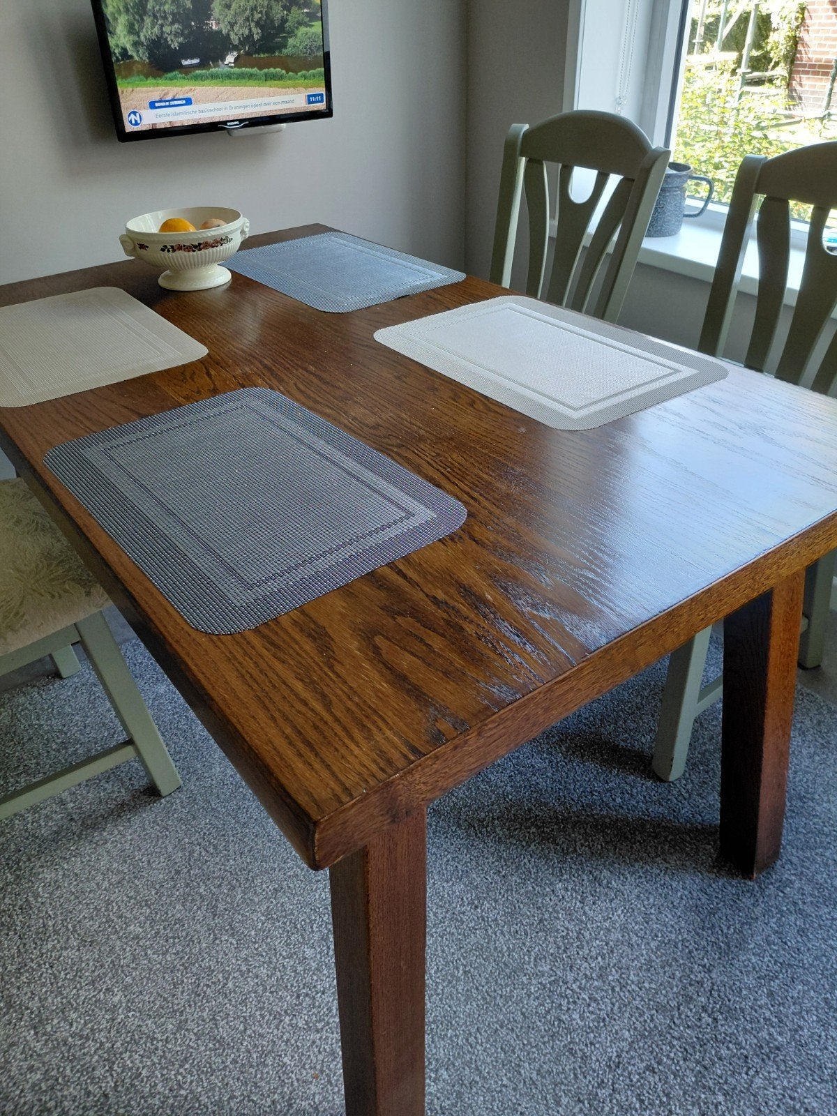 eetkamertafel, Huis en Inrichting, Tafels | Eettafels, Ophalen, Rechthoekig, 200 cm of meer, 50 tot 100 cm