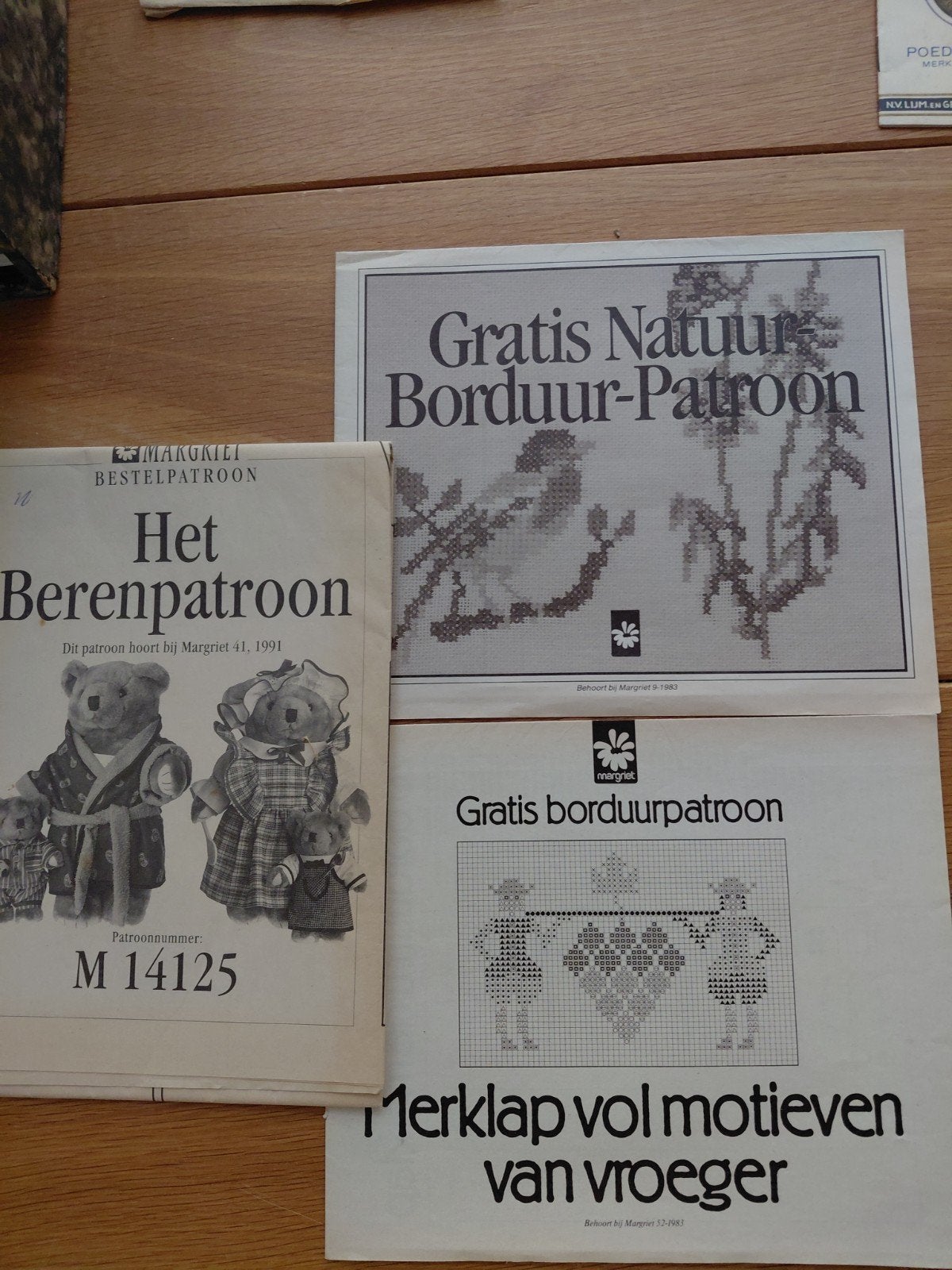 Borduurpatronen: Natuur, Beren en Motieven van Vroeger, Patroon, Gebruikt, Onbekend, Ophalen of Verzenden