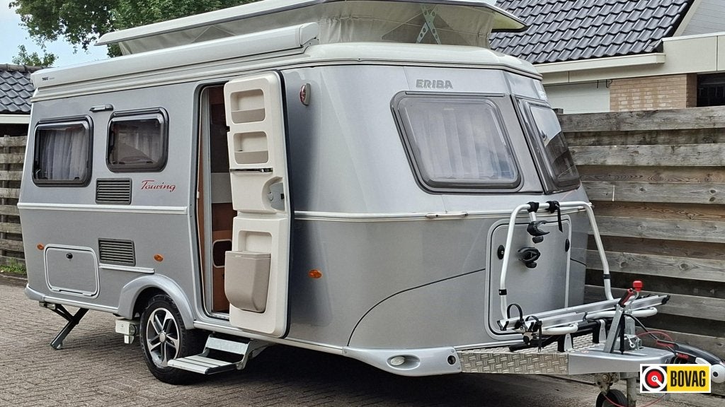 Eriba Touring Troll 530 Mover, Thule Luifel, FD, Caravans en Kamperen, Standaardzit, Bedrijf, Eriba, Dwarsbed