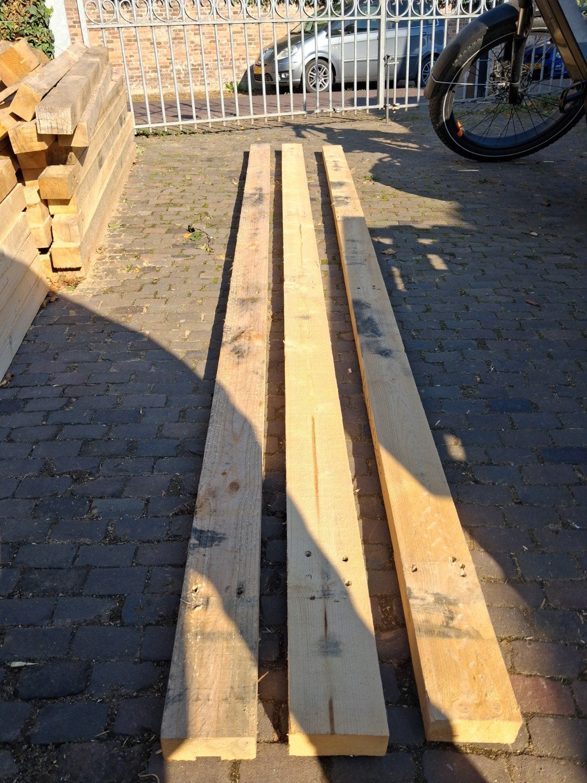 nette rechte spijkervrije vuren balkjen afm 30010x4 cm, Ophalen of Verzenden, 250 cm of meer, Balken