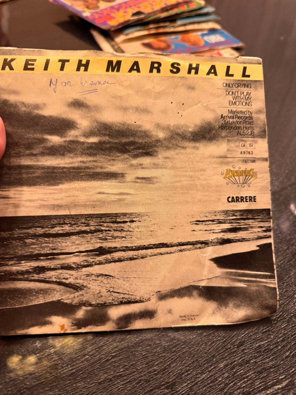 Keith Marshall - Only Crying / Don't Play With My Emotions, Gebruikt, 7 inch, Ophalen of Verzenden, Pop