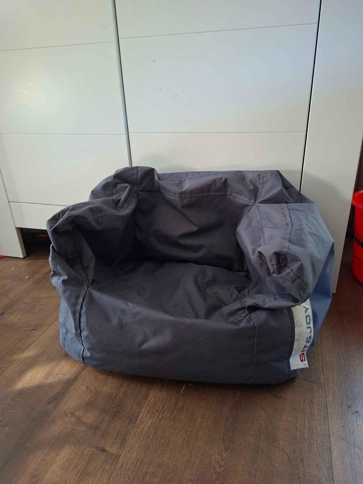 Sit&Joy Kinderzitzak Stoel - Comfortabel en Speels, Ophalen of Verzenden, Gebruikt, Grijs, Zitzakstoel