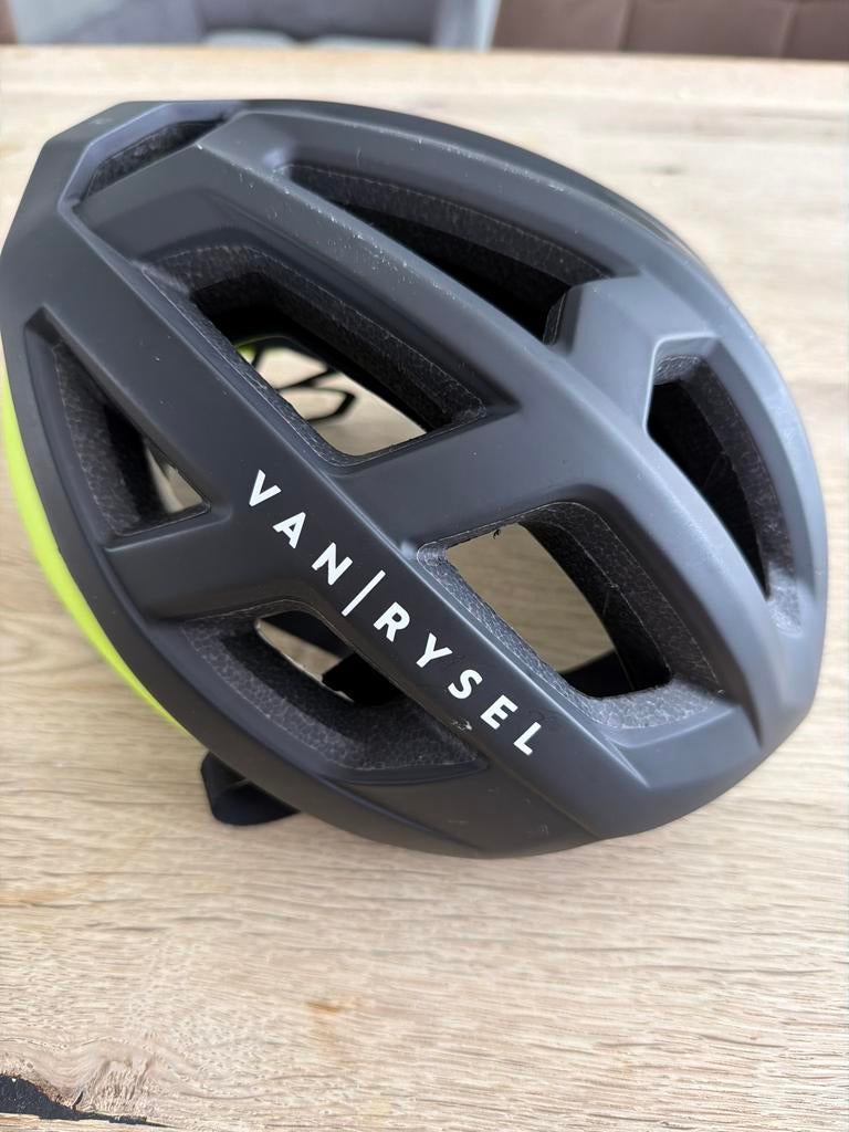 VAN RYSEL Fietshelm - Zwart/Neon Geel, Ophalen, Zo goed als nieuw, Overige maten, Heer of Dame