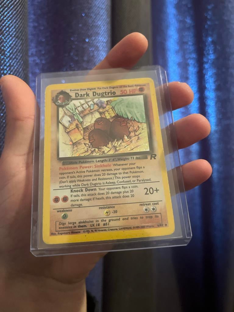 Dark Dugtrio Pokémon kaart LV.18 #51, Ophalen of Verzenden, Gebruikt, Losse kaart