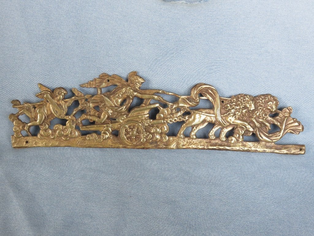 Empire – brons beslag met Griekse wagen - 19e eeuw, Antiek en Kunst, Ophalen of Verzenden, Brons