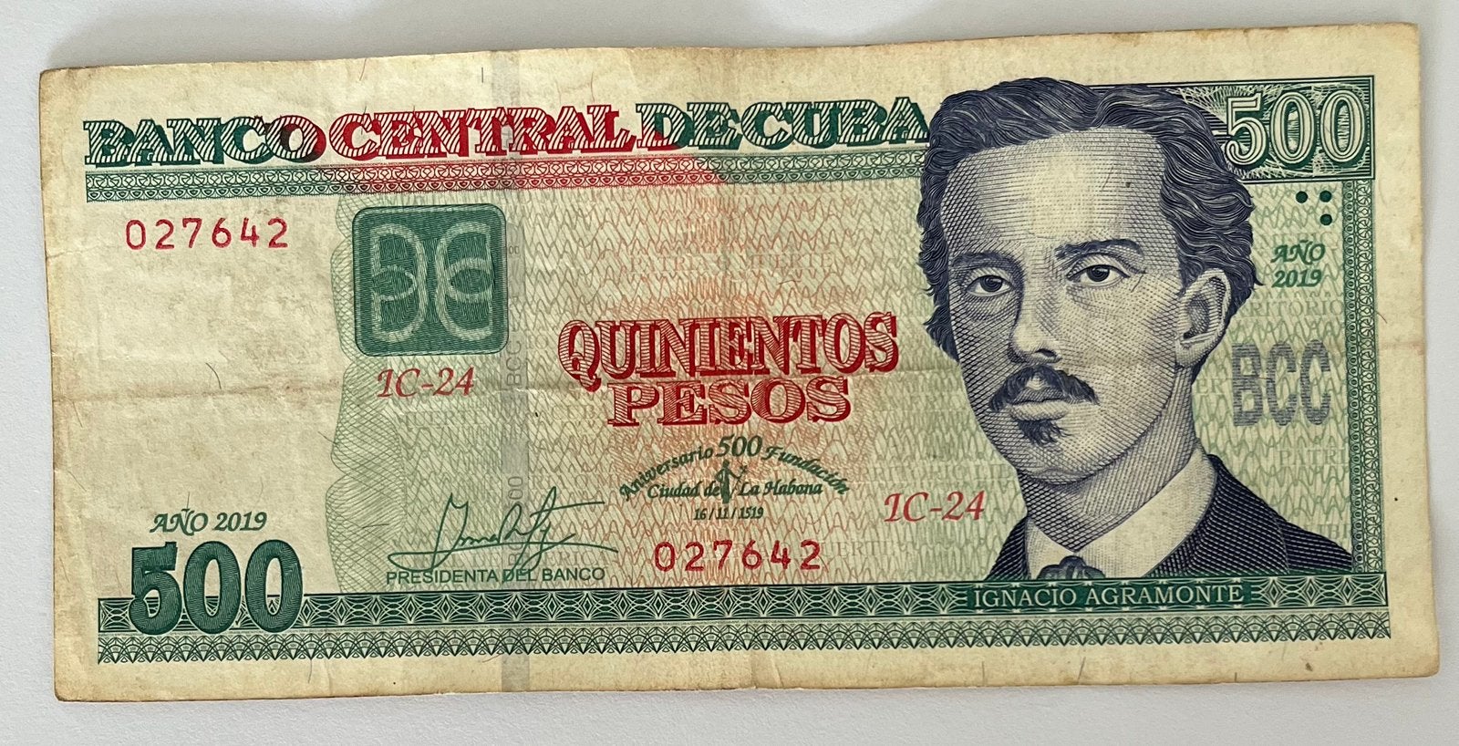 Cuba 500 Pesos 2019 gebruikte staat, Verzenden, Midden-Amerika, Los biljet