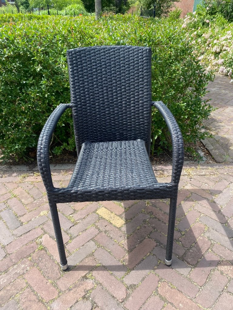 Terrasstoelen en tafels, Ophalen, Gebruikt, Kunststof, Stapelbaar