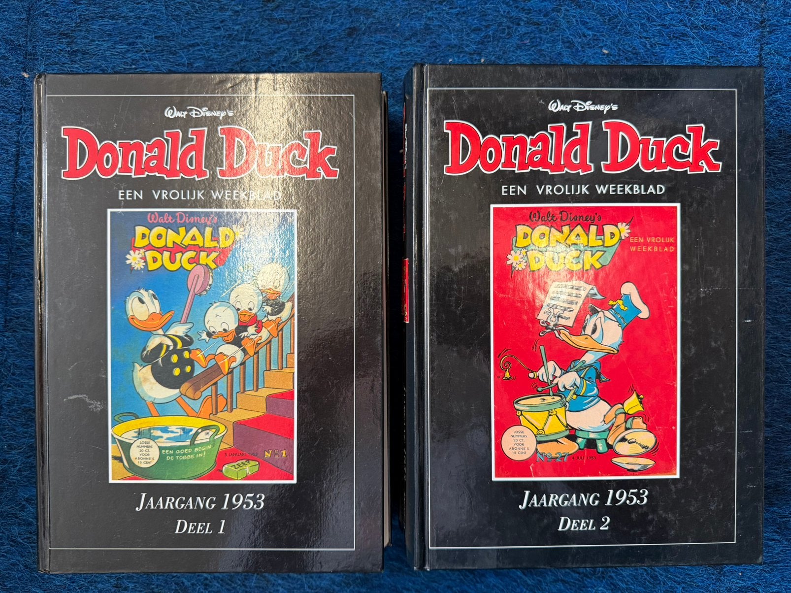 Donald Duck Facsimile Jaargang 1953 Deel 1 & 2, Meerdere stripboeken, Ophalen of Verzenden, Gelezen