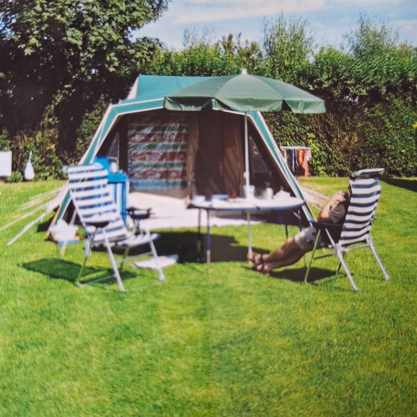 Katoenen 4 persoons tent. Vast kuipzeil., Ophalen, Gebruikt, Tot en met 4