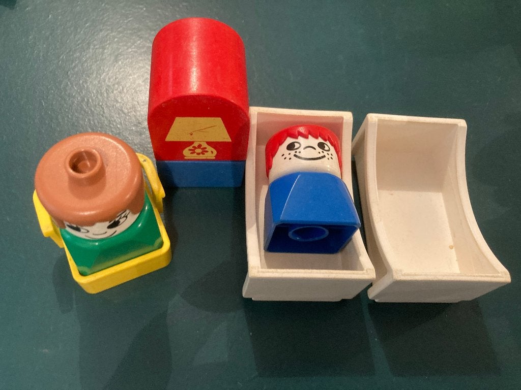 Lego duplo vintage slaapkamer set 028 goede staat!, Gebruikt, Overige thema's, Ophalen of Verzenden, Duplo
