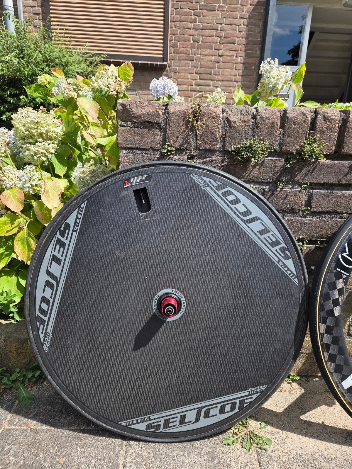 dicht racefiets achterwiel velgrem carbon, Fietsen en Brommers, Ophalen, Racefiets, Wiel, Carbon
