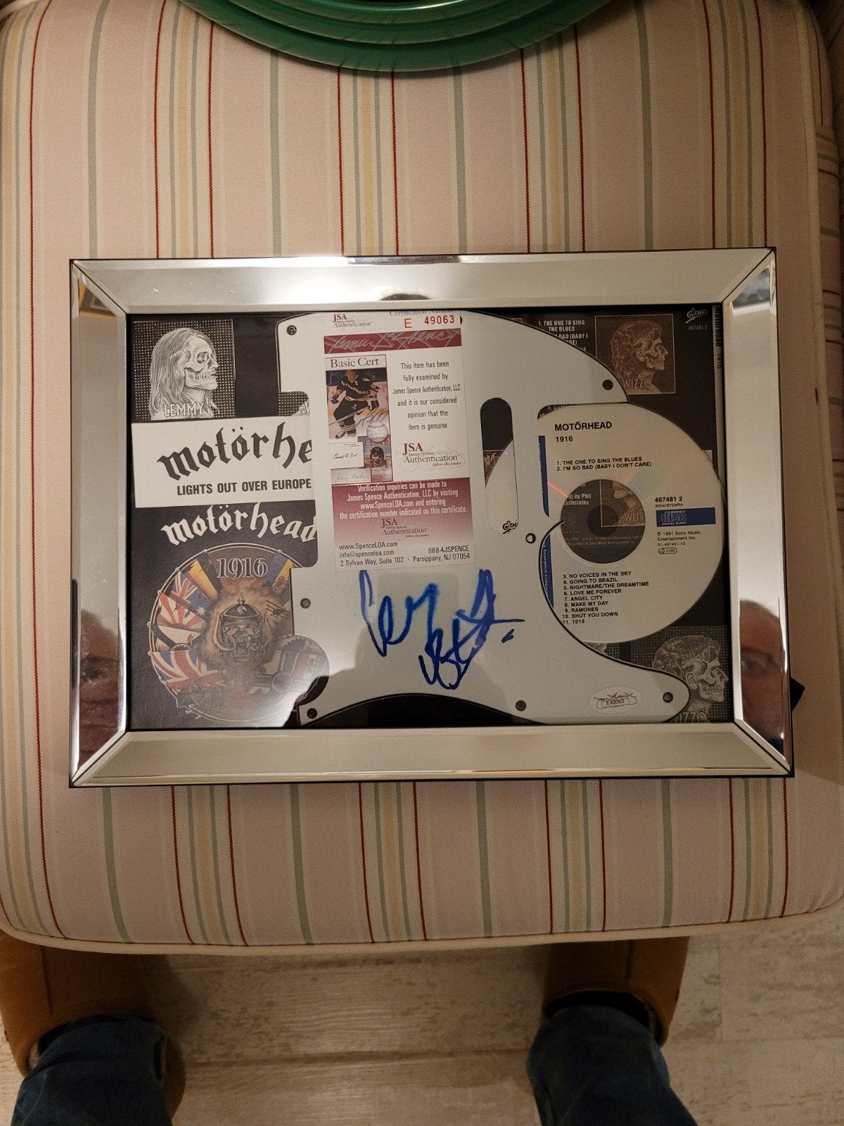 Motorhead gesigneerde slagplaat door Lemmy Kilmister met COA, Ophalen, Gebruikt, Instrument of Toebehoren, Gesigneerd