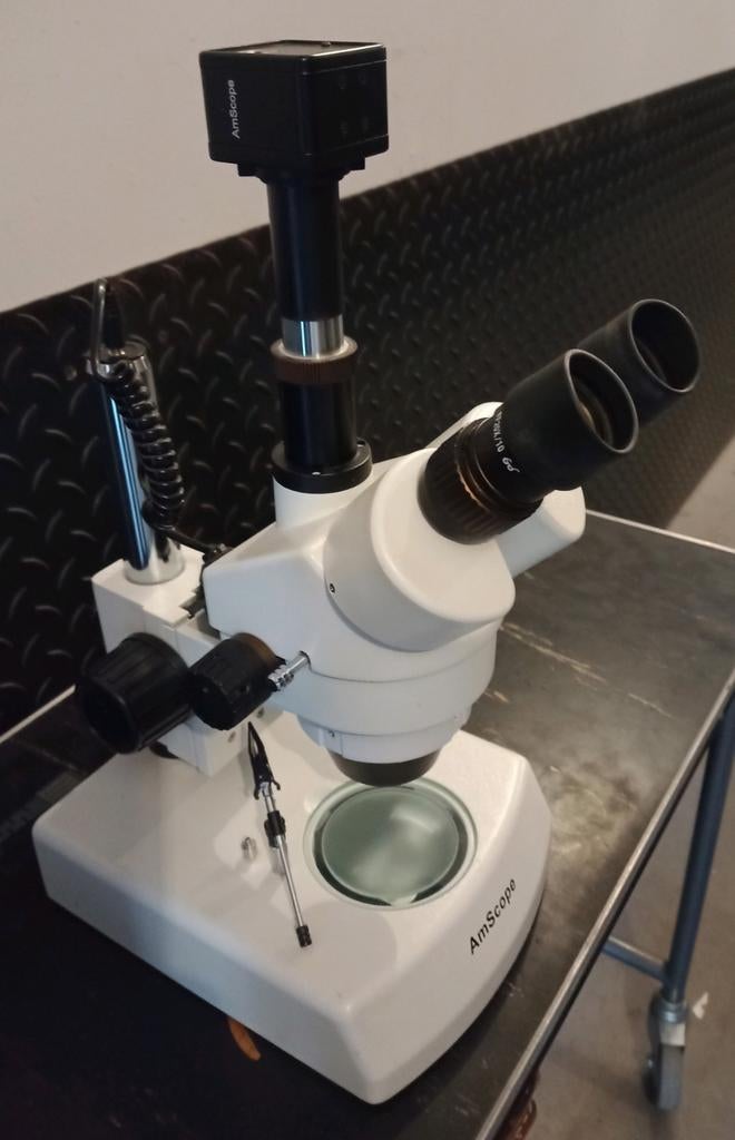 Amscope SM 2T stereo led scope, inclusief MD800E dig. camera, Ophalen of Verzenden, Minder dan 400x