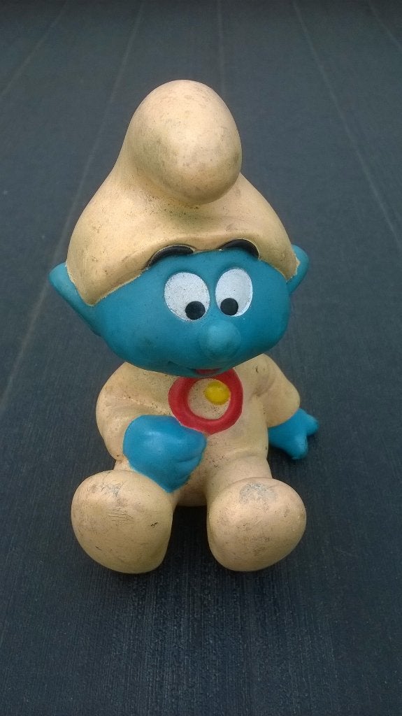 Babysmurf gummi roze piepsmurf, Verzenden, Gebruikt, Babysmurf, Poppetje, Figuurtje of Knuffel