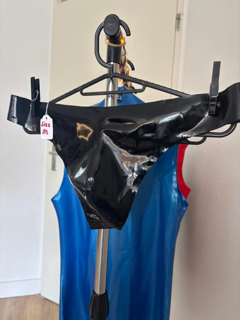 String (Man) / Latex / Maat M, Verzenden, Zwart, Slip