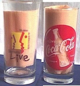 Speciaal Coca Cola glas 100 jaar Siemens Duitsland, Ophalen of Verzenden, Nieuw, Bierglas