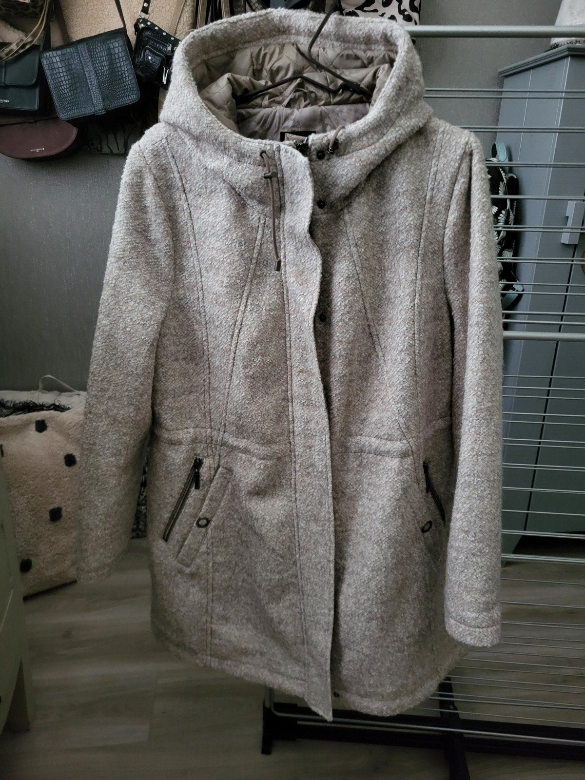 Nieuwe MS Mode winterjas maat 46 - nooit gedragen!, Kleding | Dames, Jassen | Winter, Beige, Maat 46/48 (XL) of groter, Nieuw