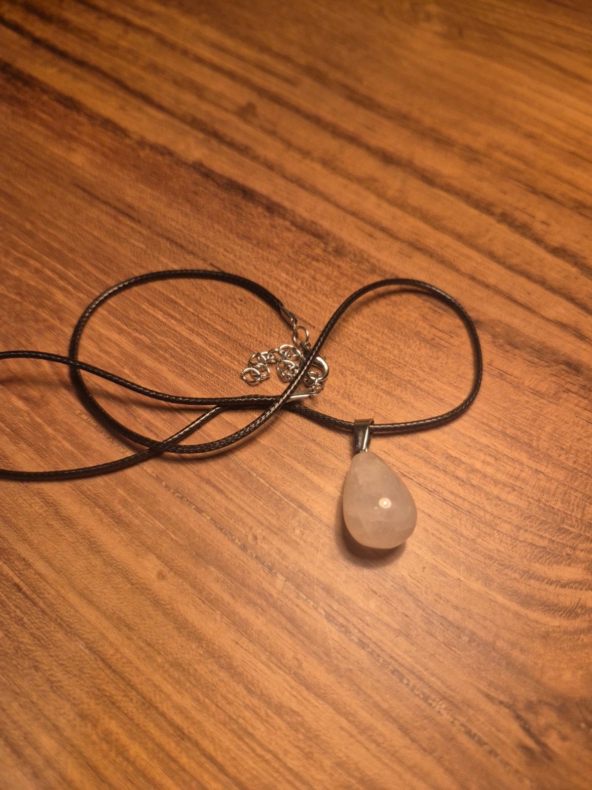 Lichte Rozenkwarts Ketting - Edelsteen Hanger, Ophalen, Nieuw, Steen of Mineraal, Roze