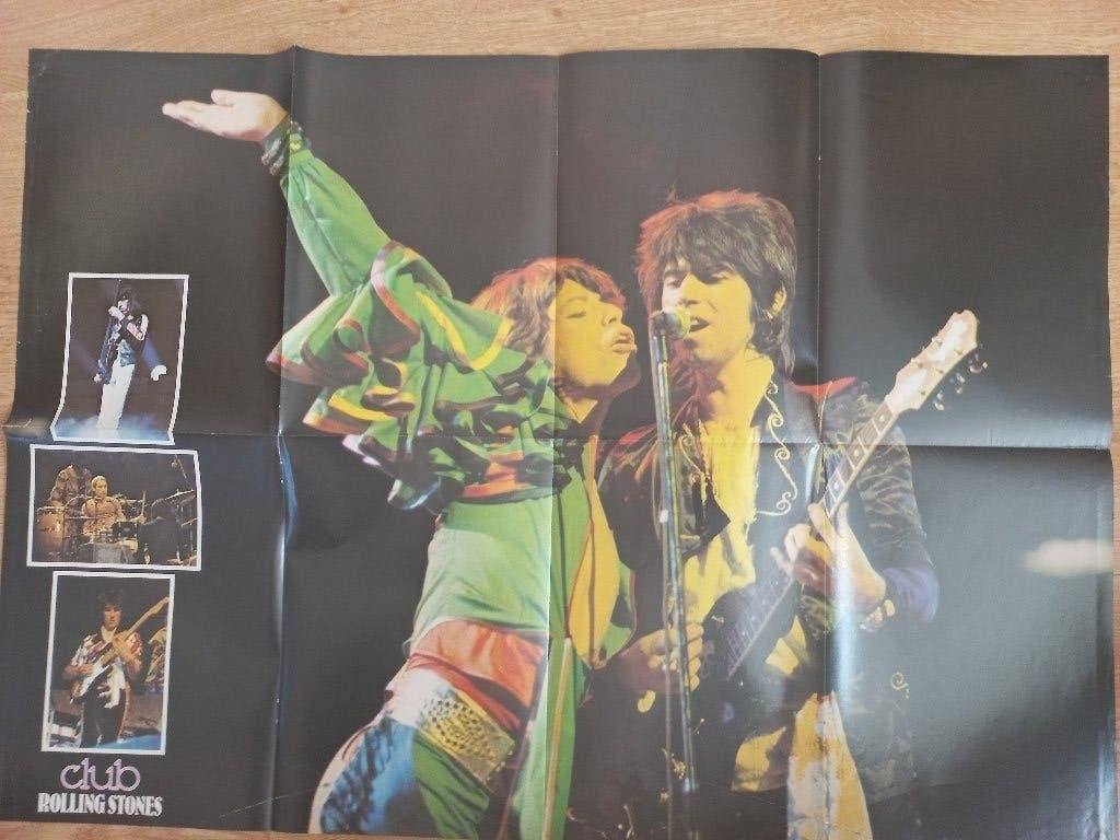 Grote poster Rolling Stones uit de CLUB, Gebruikt, Rechthoekig Liggend, Ophalen of Verzenden, A1 t/m A3