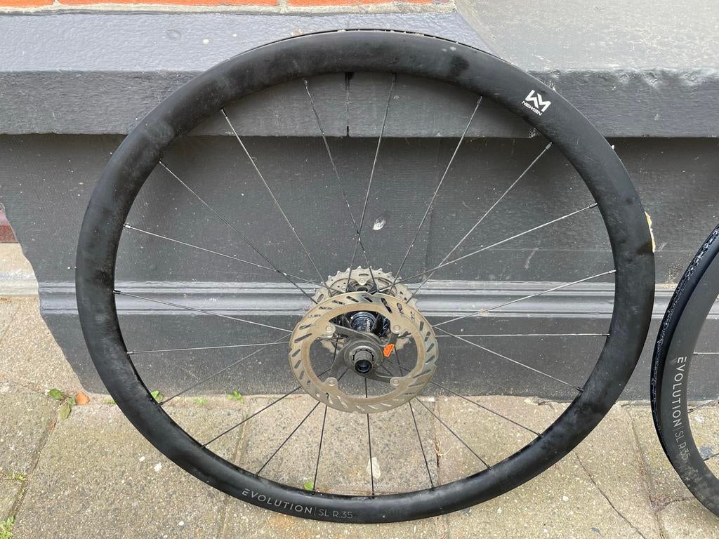 Newmen Evolution SL R.35 race/gravel wielen + Ultegra casset, Fietsen en Brommers, Fietsonderdelen, Ophalen, Zo goed als nieuw