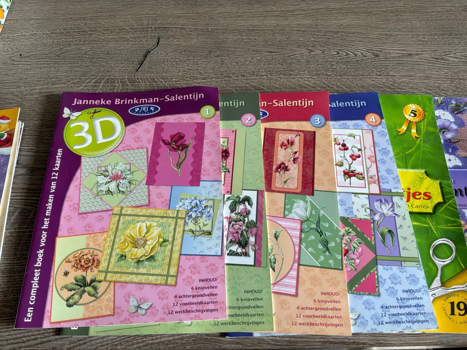 Janneke Brinkman-Salentijn 3D knipvellen en kaarten (5 boeke, Ophalen of Verzenden, Gebruikt, Natuur, Knipvel