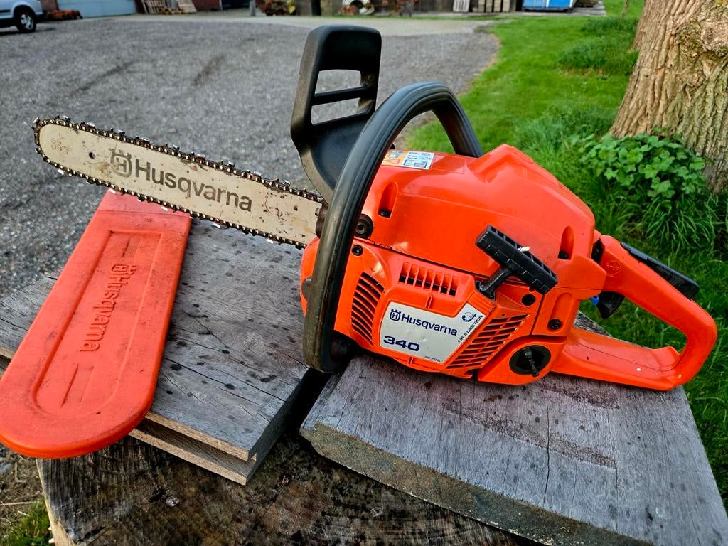 Husqvarna 340 kettingzaag | Nette staat | 40cm blad, Gebruikt, Husqvarna 340 kettingzaag, Husqvarna 340 motorzaag, Overige soorten
