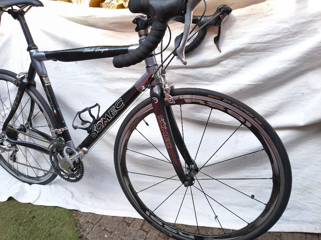 Unieke somec black dragon, alles carbon, erg mooi nog, 28 inch, Carbon, Zo goed als nieuw, Meer dan 20 versnellingen