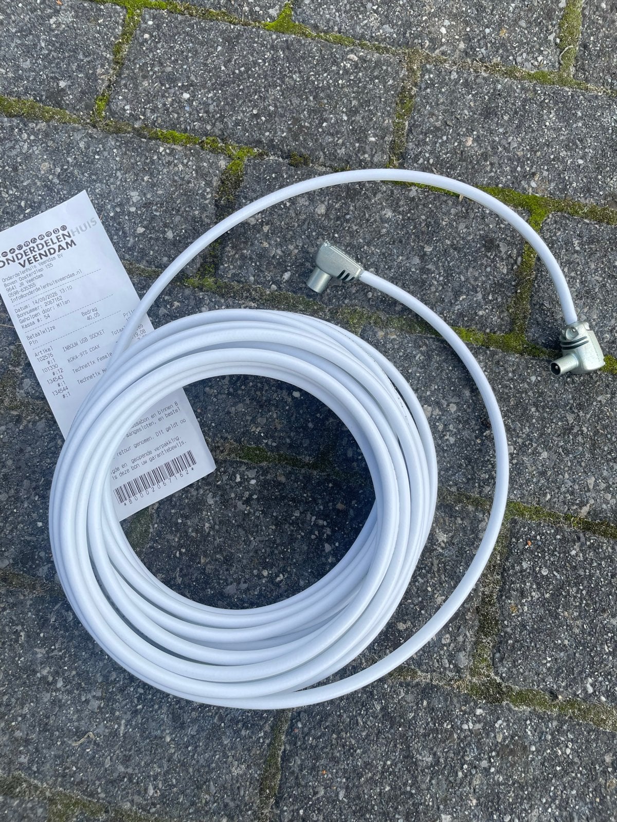 KOKA-9TS Coaxiale kabel - 12 meter, Audio, Tv en Foto, Ophalen of Verzenden, Nieuw, 10 meter of meer, Coaxiale kabel