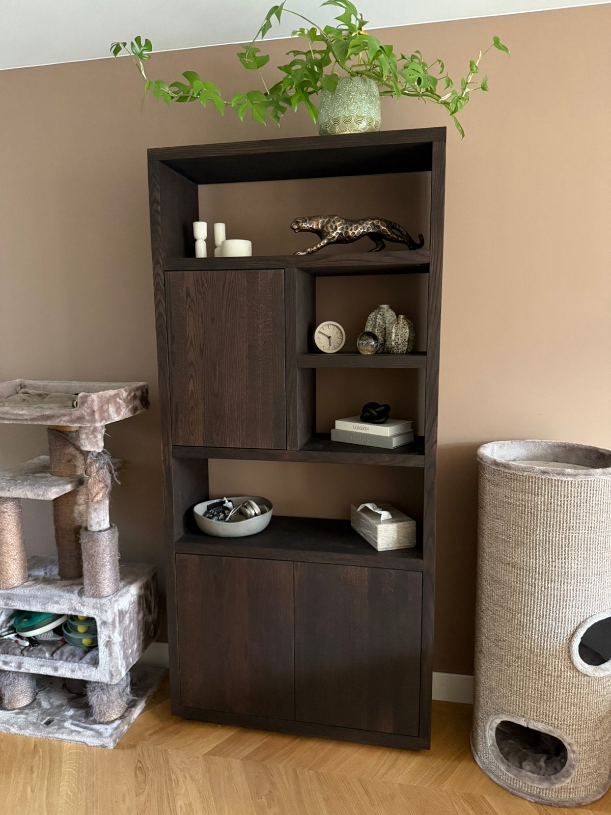 Massieve eiken kast 98x220 cm hoog - nieuwprijs €1.499, Ophalen, 200 cm of meer, Eikenhout, Met klep(pen)