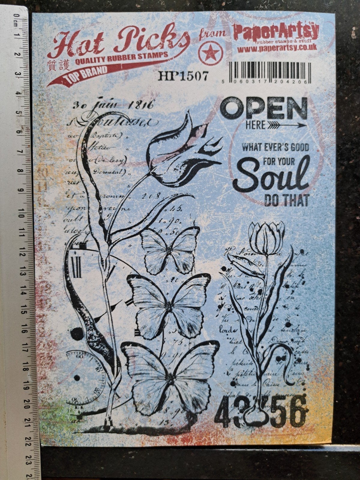 HOT PICKS PAPERARTSY RUBBER CLING STEMPEL KAARTEN MAKEN ART, Ophalen of Verzenden, Zo goed als nieuw, EZ-mounted stempel