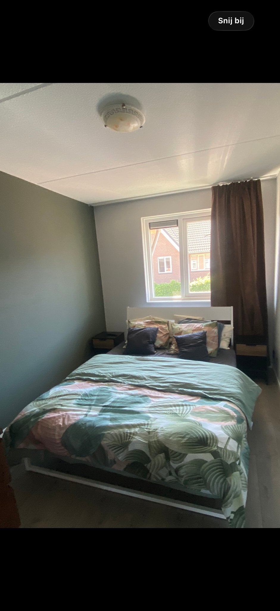 Wit tweepersoonsbed met lattenbodem, matras en topper, Ophalen, Gebruikt, Wit, Tweepersoons
