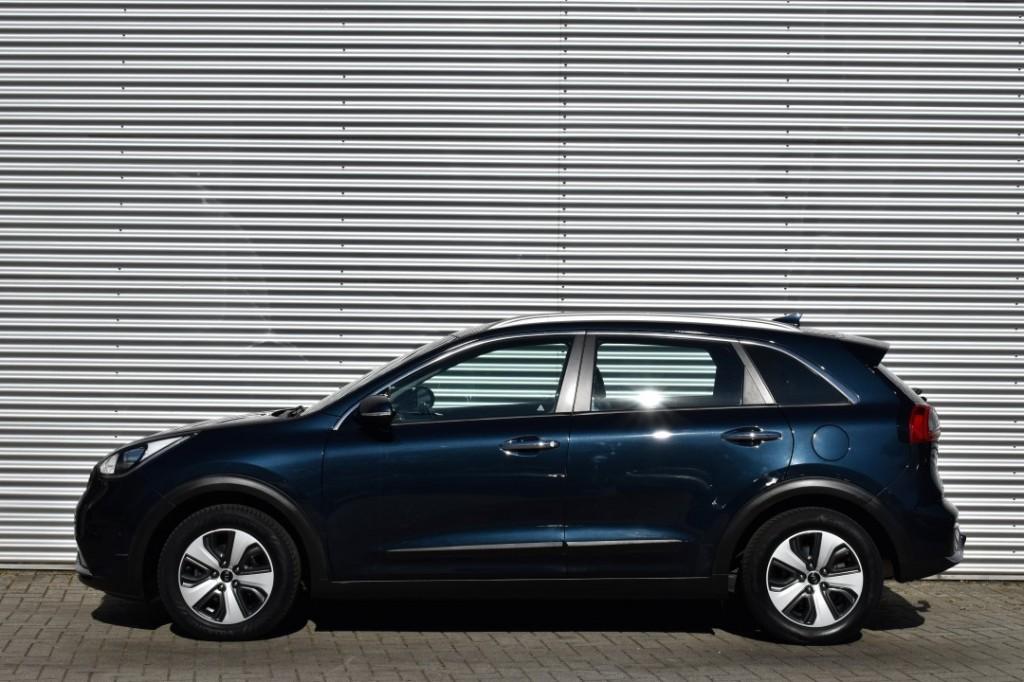 Kia NIRO 1.6 GDI HYBRID DYNAMICLINE / APPLE/ANDROID AUTO / T, Auto's, Kia, 1580 cc, Blauw, Origineel Nederlands, 26 km/l