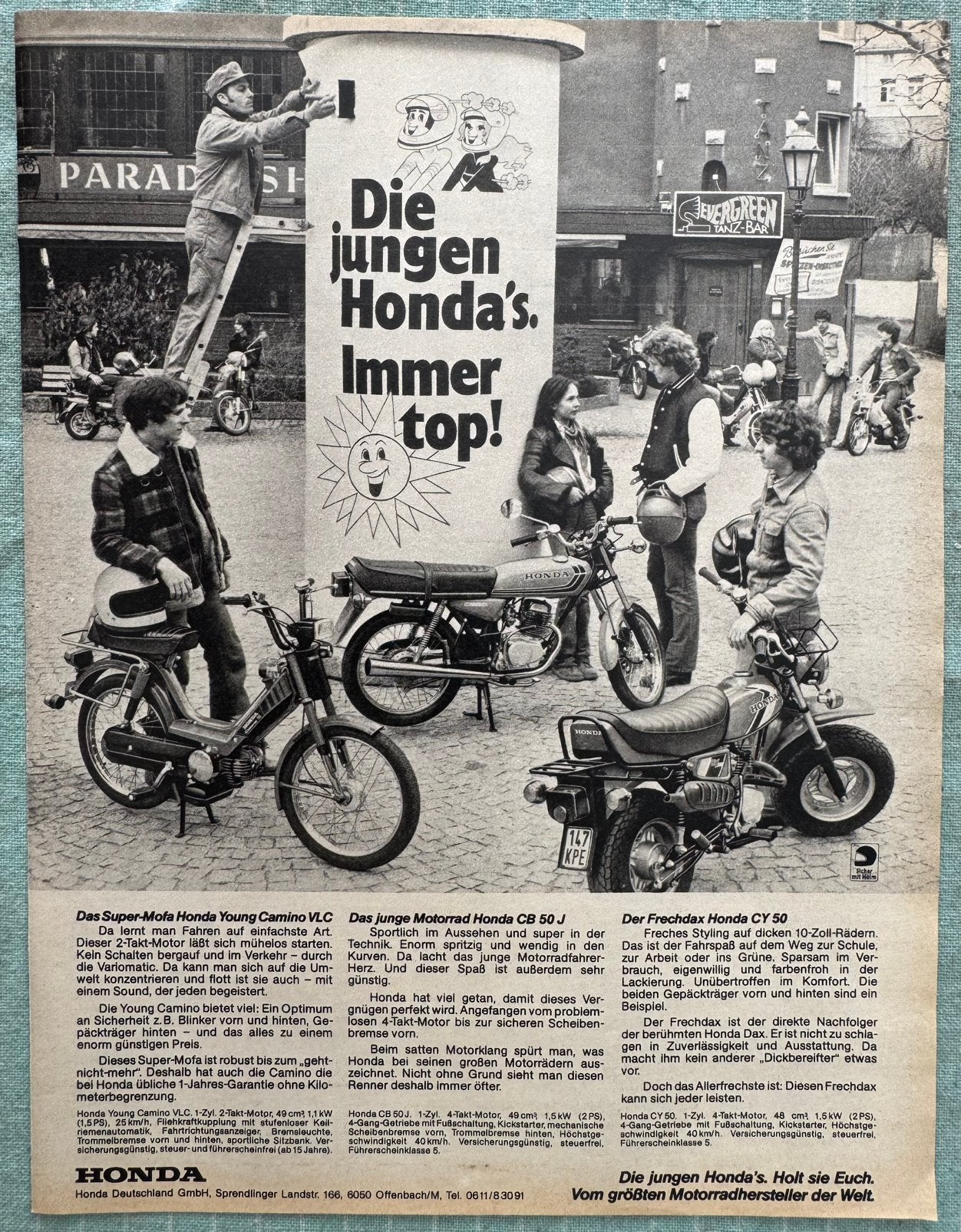 Advertentie Honda CB50J CY50 en Camino, Verzenden, Zo goed als nieuw, Motoren
