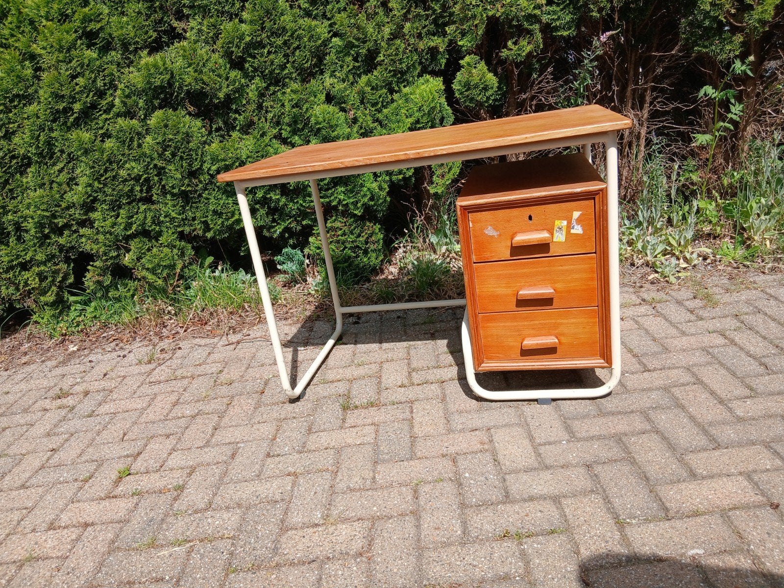 Retro bauhaus stijl buisframe bureau, Ophalen, Huis en Inrichting