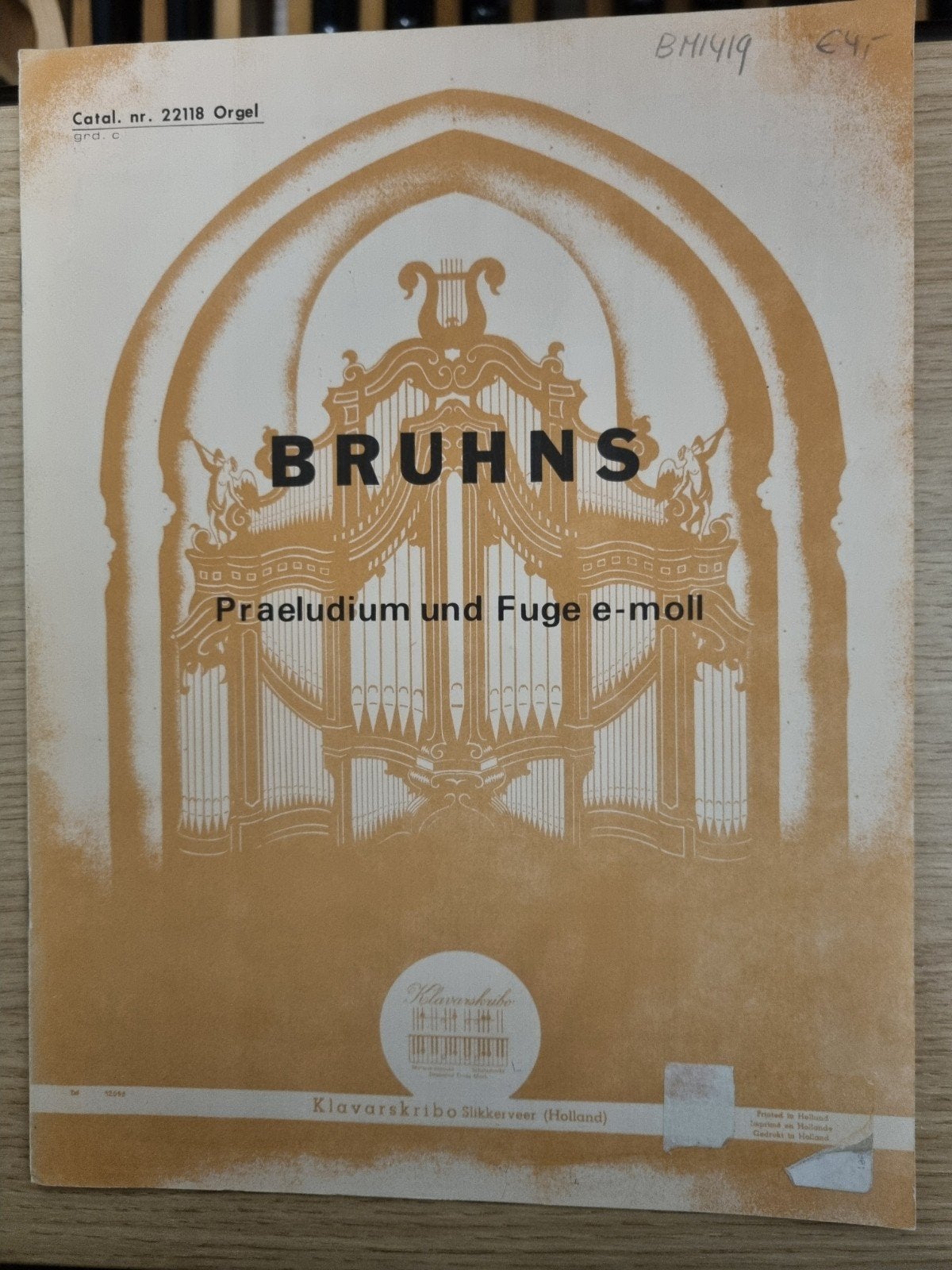 klavarskribo, Bruhns praeludium u. fuge e moll, Ophalen of Verzenden, Gebruikt, Artiest of Componist, Religie en Gospel