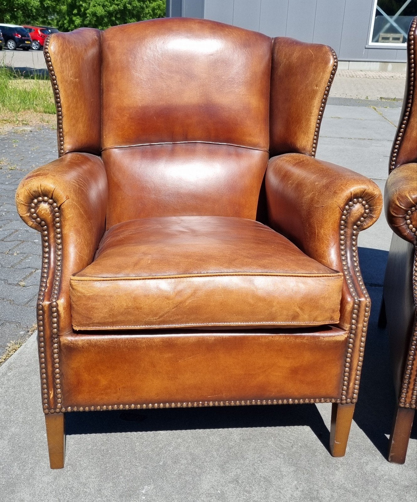2 schapenleren oor fauteuils + BEZORGING GRATIS, Huis en Inrichting, Gebruikt, ., Ophalen of Verzenden, .