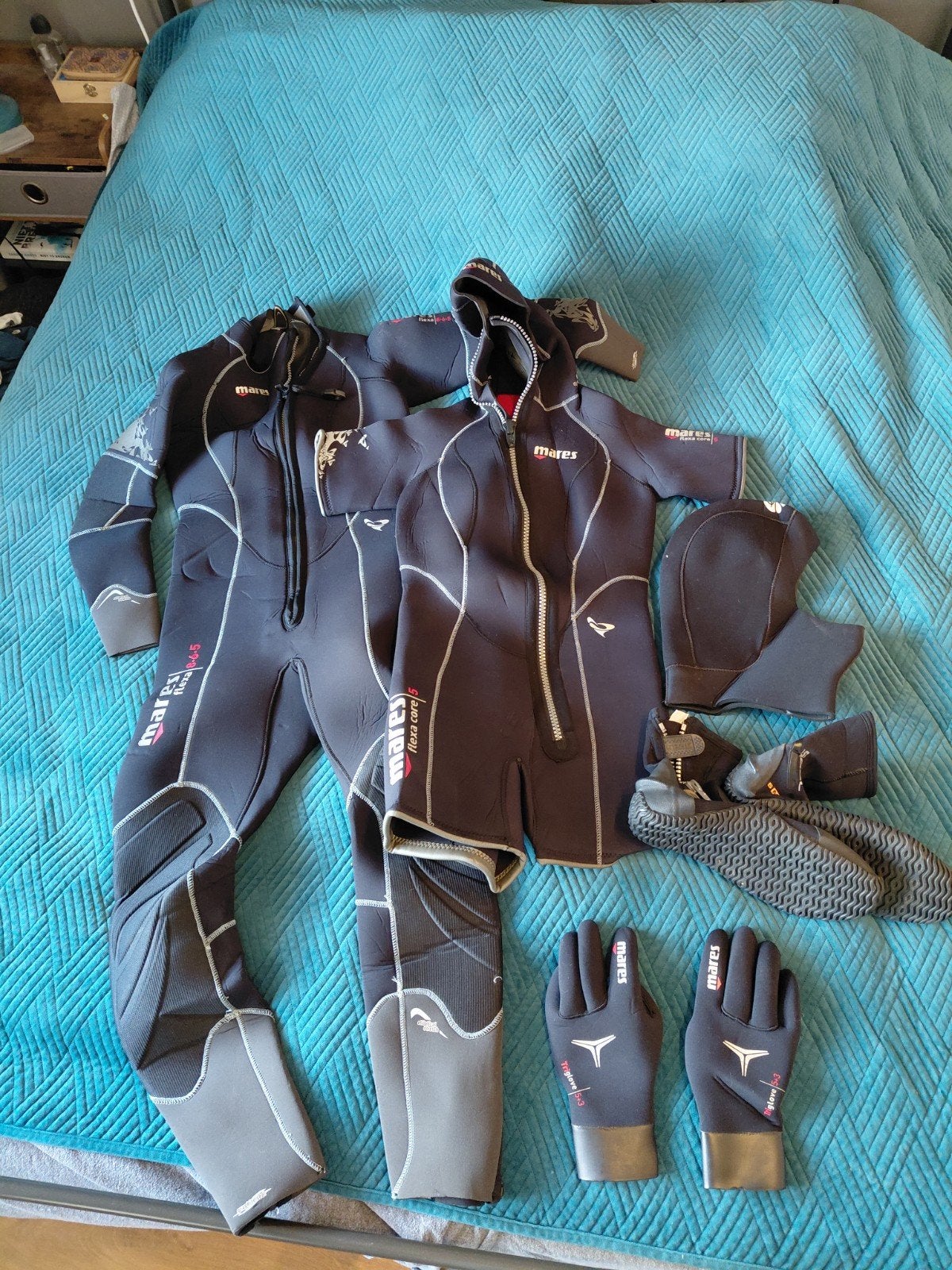 Mares Flexa lady duikpak incl. shorty en accessoires, Ophalen, Zo goed als nieuw, Duikpak