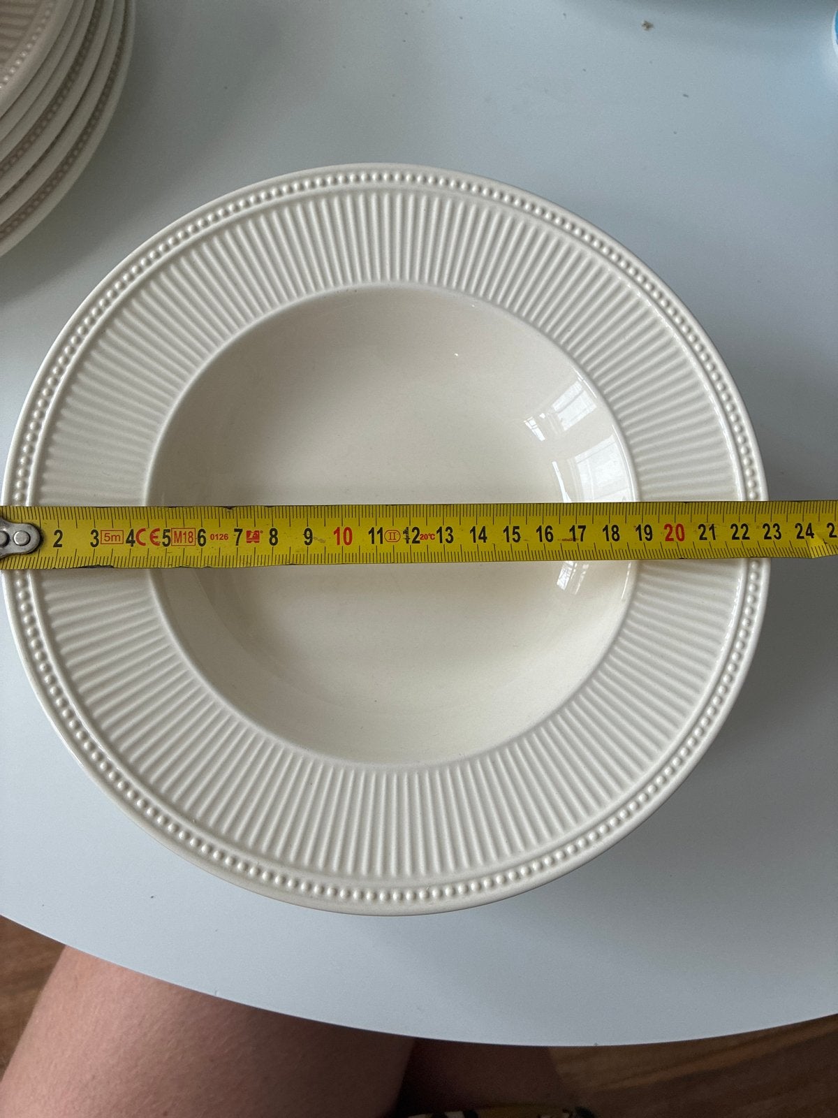 Wedgwood Windsor diep bord - 23 cm (5x), Klassiek, Ophalen of Verzenden, Zo goed als nieuw, Bord(en)