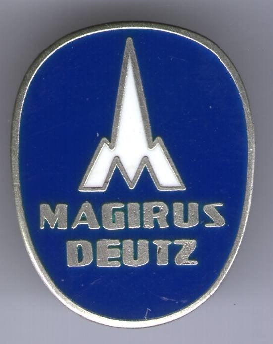 Magirius Deutz blauw email vrachtauto broche ( E_114a), Ophalen of Verzenden, Zo goed als nieuw, Transport, Speldje of Pin