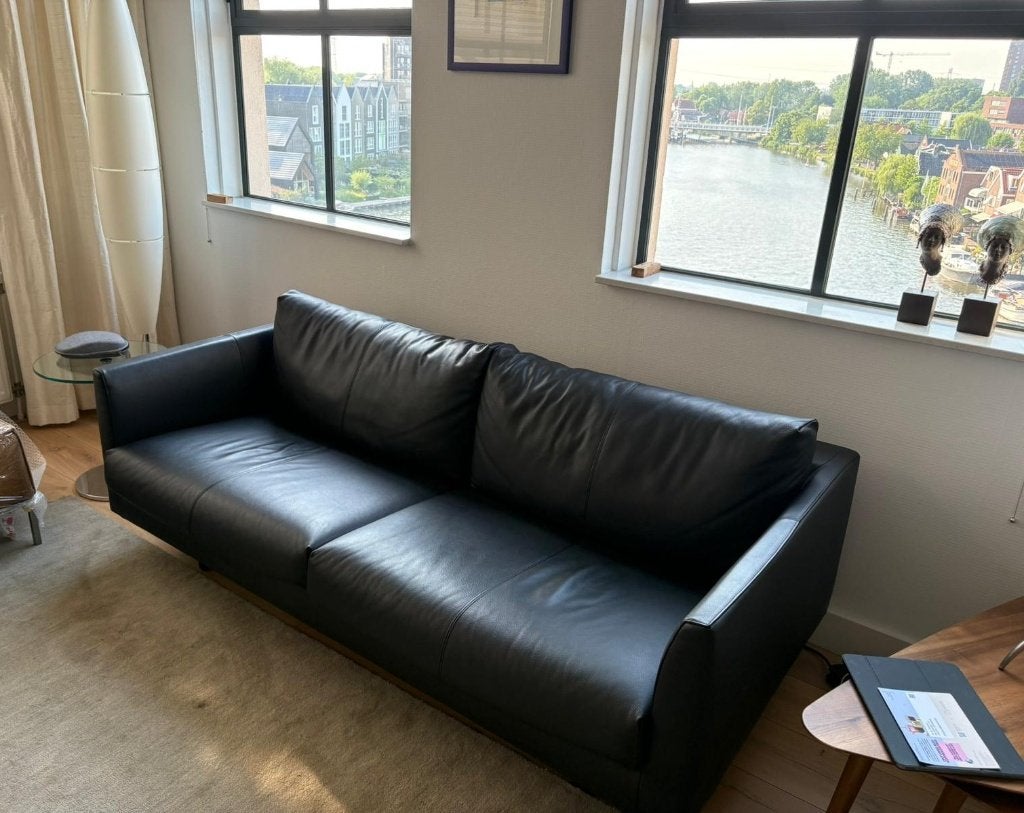 Montis Axel / Design Bank / 3-Zits / Leder / Zwart, Ophalen, Gebruikt, Modern Design, 150 tot 200 cm
