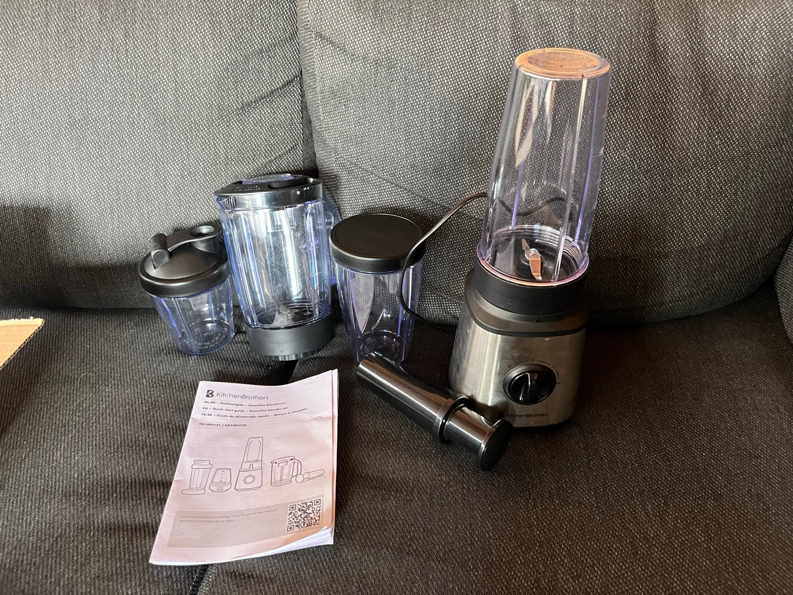 KitchenBrothers Smoothie Blender Set - Zo goed als nieuw, Ophalen of Verzenden, Zo goed als nieuw, Blender