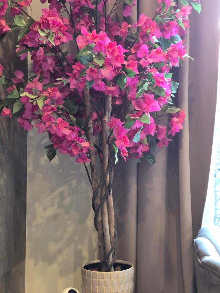 Kunstmatige Bougainvillea 150 cm met roze bloemen, Ophalen of Verzenden