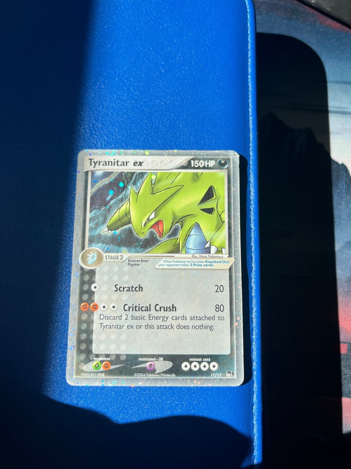 Tyranitar ex, Ophalen of Verzenden, Gebruikt, Losse kaart, Foil