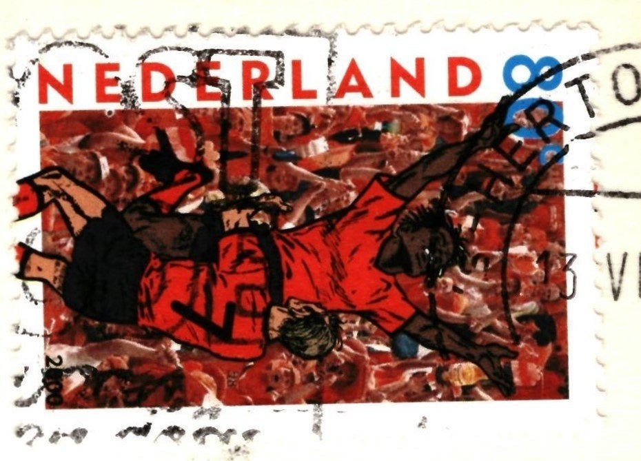 988434 Lierop 1181 N Br RK Kerk  - met mooie zegel Voetbal, Verzamelen, Ansichtkaarten | Nederland, Ophalen of Verzenden, 1980 tot heden