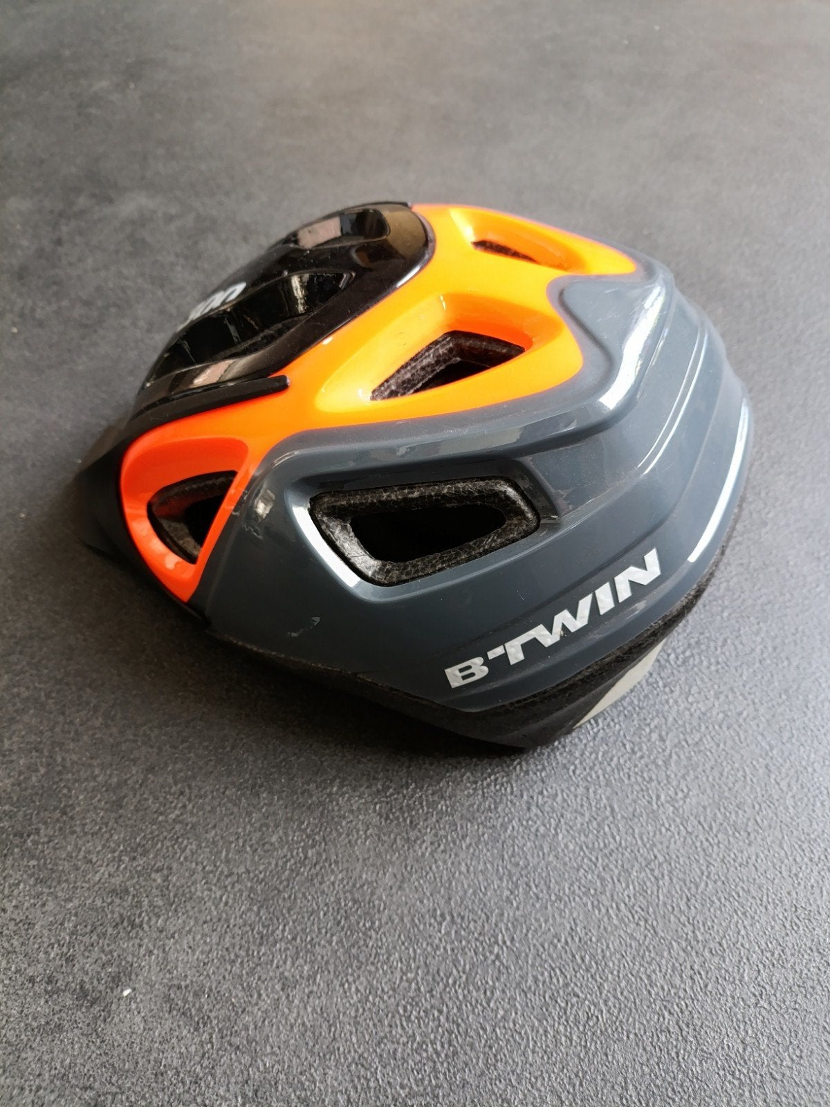 B'Twin BH 300 Fietshelm - Oranje/Grijs (Maat S), S, Gebruikt, Ophalen of Verzenden, B'Twin