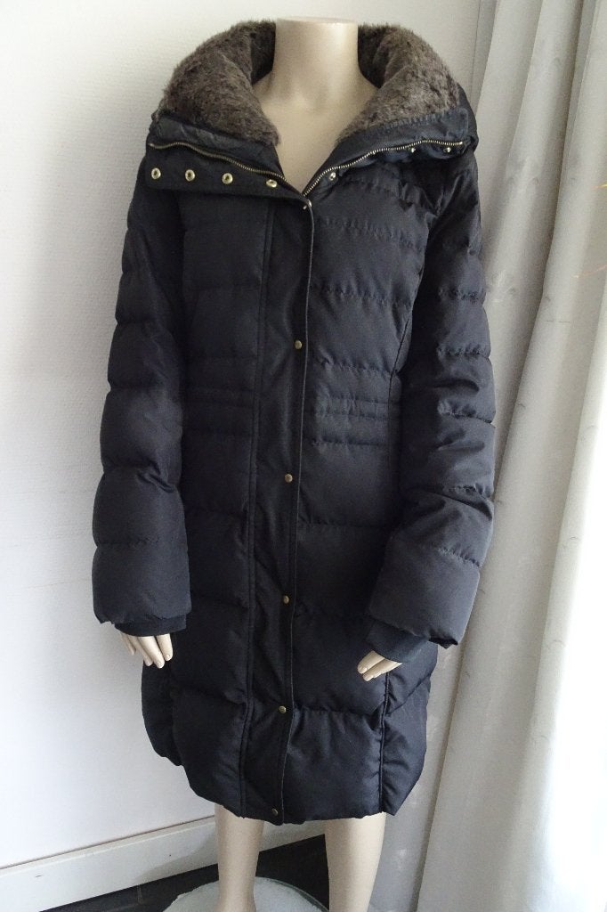 heerlijke warme lange winterjas van Vero Moda maat L, Kleding | Dames, Ophalen, Vero Moda, Zwart, Maat 42/44 (L)